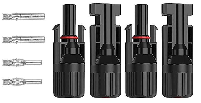 Solar cable extension 4mm² / 6mm² 1-20m solar panel adapter cable, solar cable extension, both sides MC-4 solar connector solar cable extension cable, for plug solar system solar cells photovoltaic assembly (black + red)