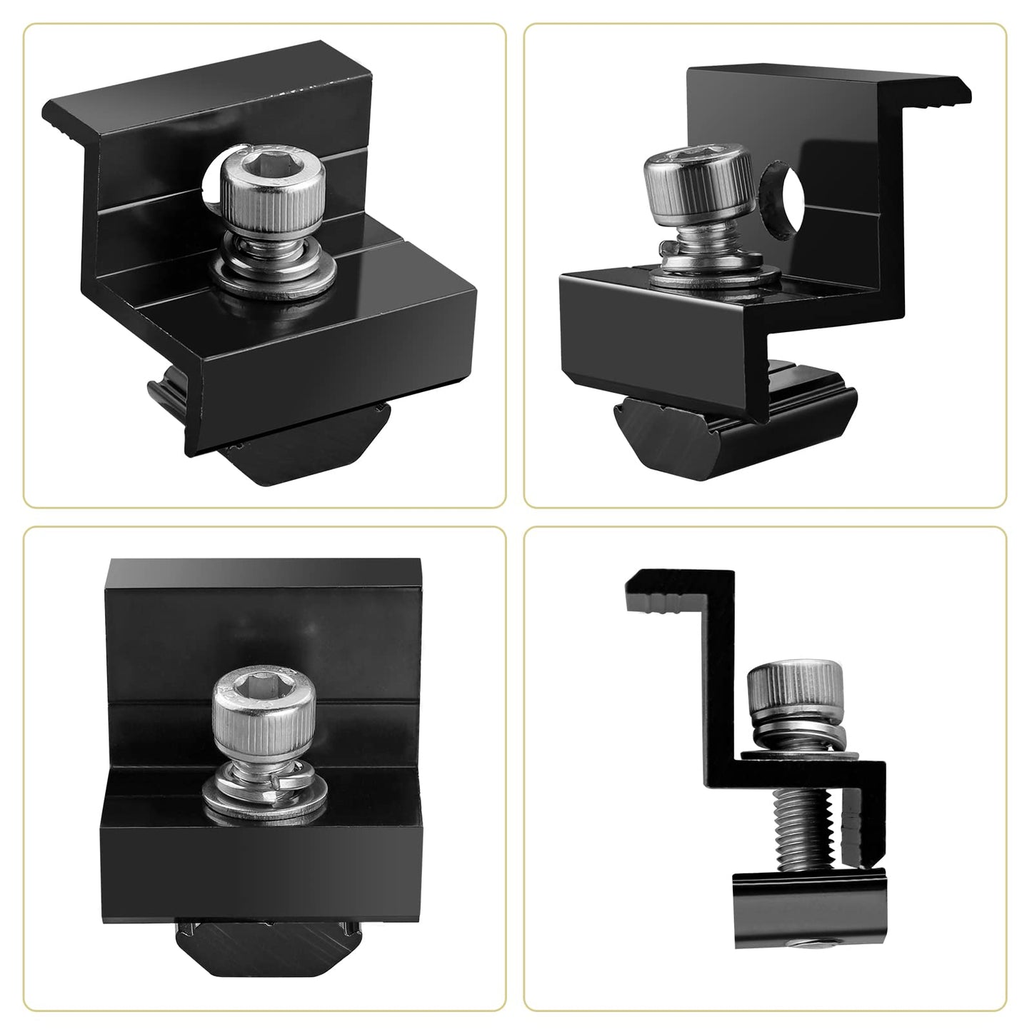 Kit de serrage d'extrémité pour panneau solaire, module solaire, 30mm, 35mm, en un, Mby10