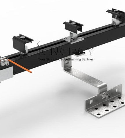 Schwarz Solarmodul Photovoltaik Montage-Set 3x0,8m Aluprofil 40x40 inklusive Montagezubehör | Montageschiene PV-Anlage PV Solarpanele | Aluminiumprofil für Solaranlagen Systemprofil Montageprofil 2,4M