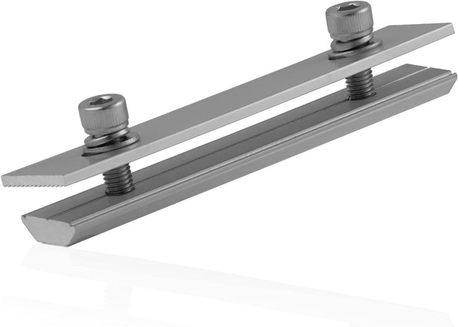 Universal aluminum solar module rail profile connector | Solar mounting connection | adjustable T-shape solar module carrier, mounting module | end clamp, module clamp, mounting bracket