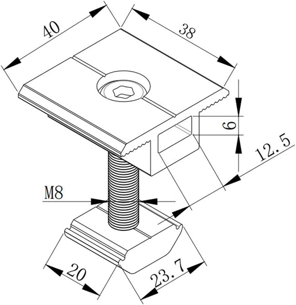 Photovoltaic solar module middle clamp set Mzy01s