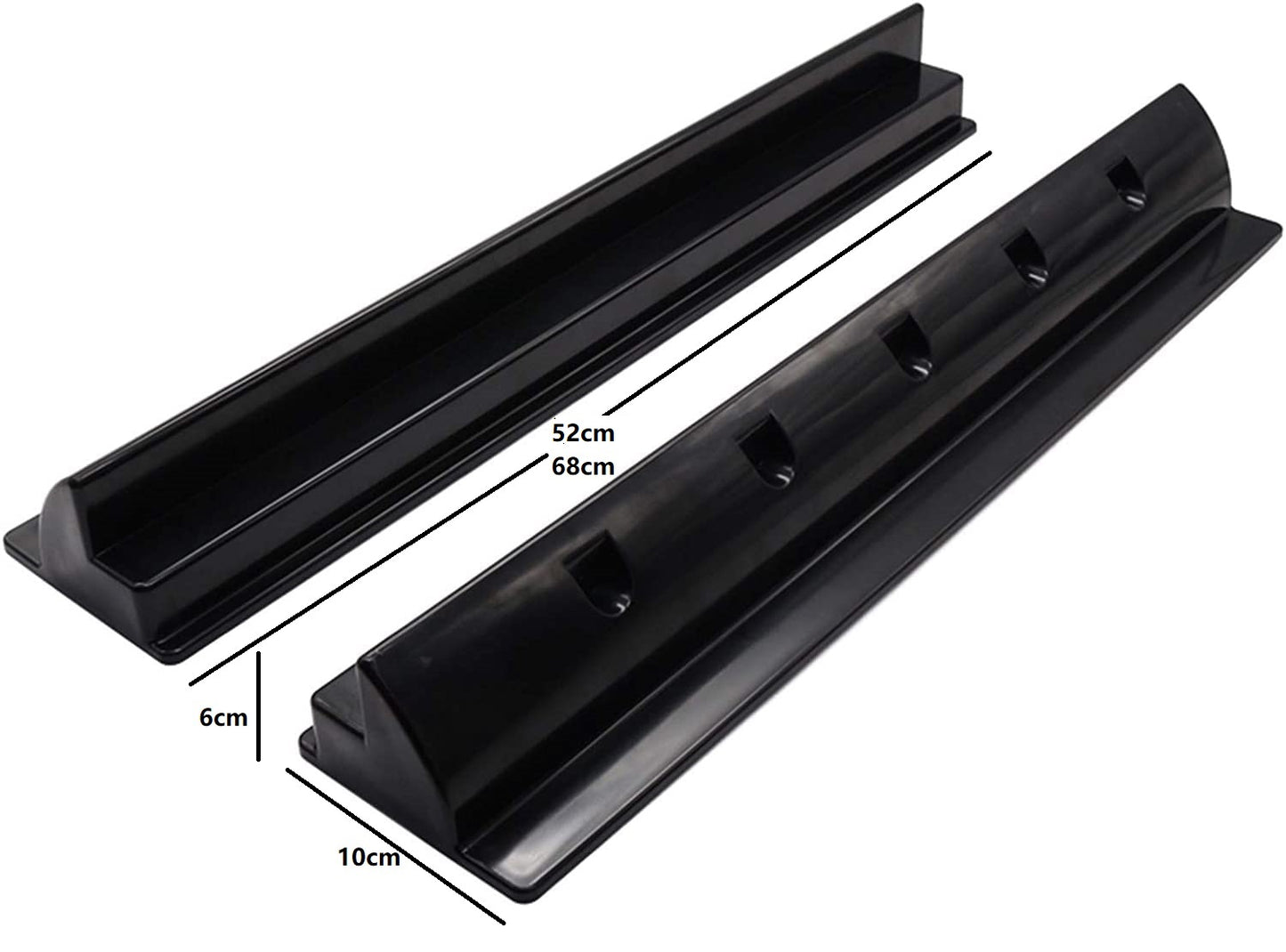 52cm/68cm  2-teilige lange Solarmodul-Halterung Seiten-Profile bohrfreie Montage für Wohnmobile, Wohnwagen, Boote
