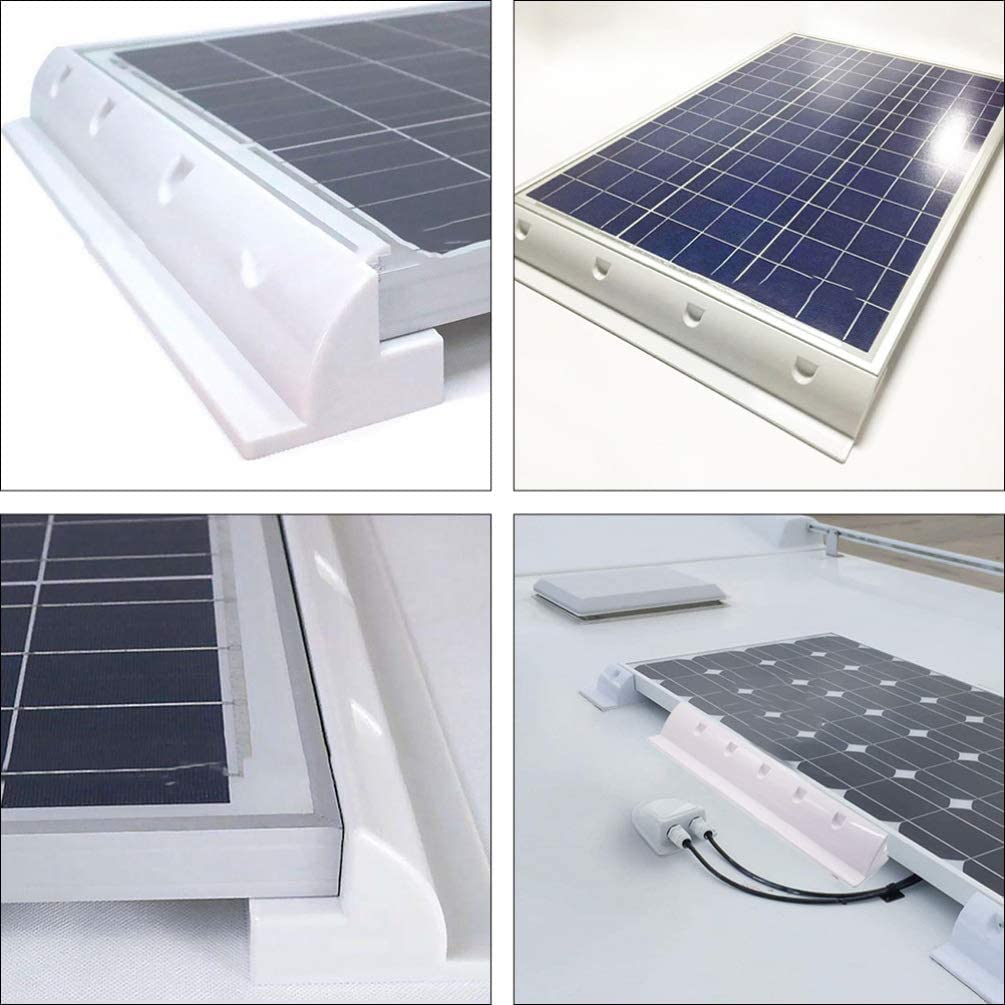 52cm/68cm  2-teilige lange Solarmodul-Halterung Seiten-Profile bohrfreie Montage für Wohnmobile, Wohnwagen, Boote
