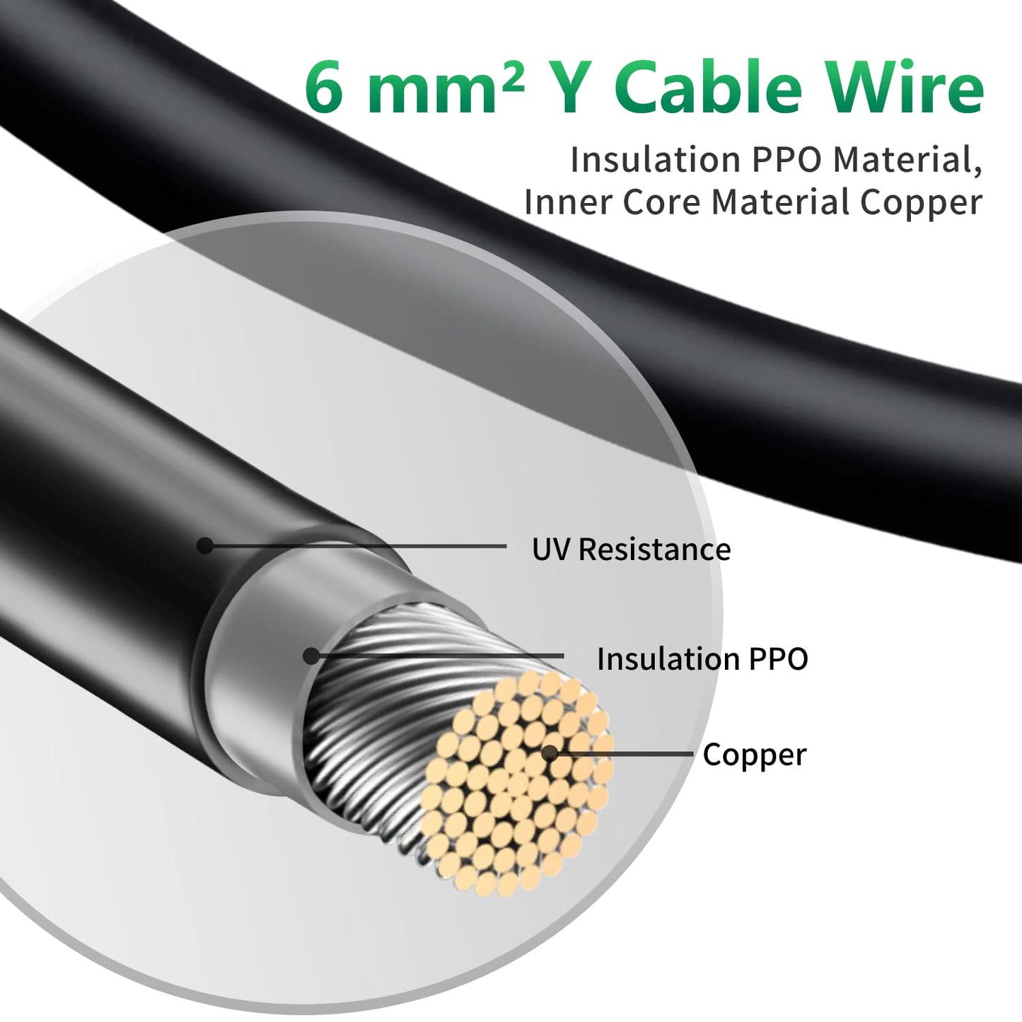 Solar module cable Y-connector 2.5-6 mm², solar cable Y-distributor 12/10 AWG photovoltaic solar cable PV connector 1 pair MMF + FFM for parallel PV connection, red + black