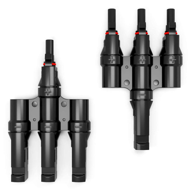 Solar 3T-connector male/female, solar panel cable connector, solar branch connector for parallel connection between solar cells (1 pair)
