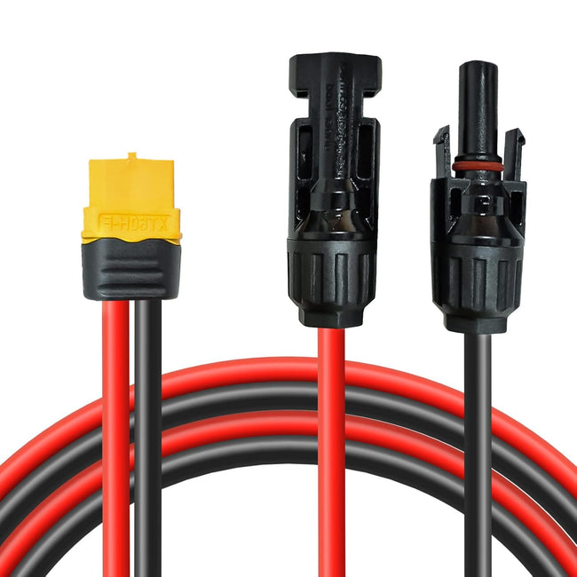 Solar charging cable Solar cable 0.6M/3M, solar plug to XT60 plug solar panel adapter cable, for EF DELTA 2 and River Pro MAX Powerstation 757 Powerhouse Solar Generator 