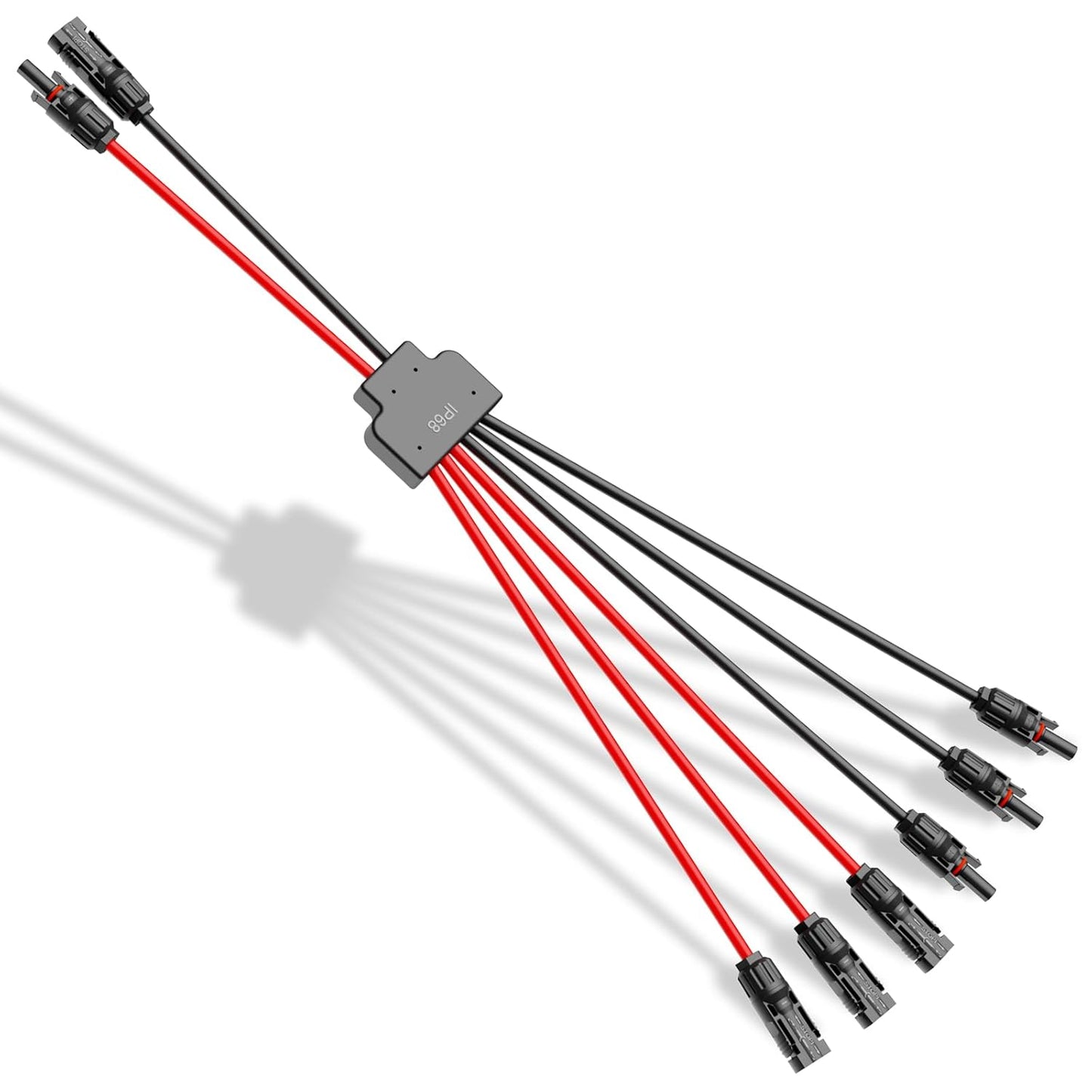 Solar connection cable, solar panel Y branch parallel connector, 30A 1000V 4mm² / 6mm² 2 to 6 splitter solar panel connector extension cable solar cable connector, solar panel connection cable (2 to 6) 