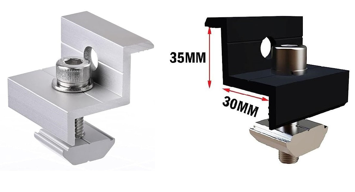 Kit de serrage d'extrémité pour panneau solaire, module solaire, 30mm, 35mm, en un, Mby10