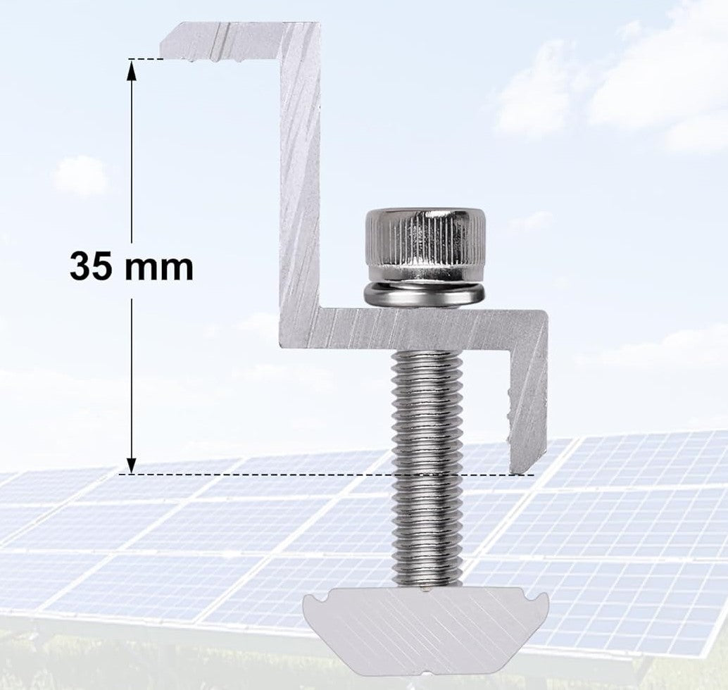 Kit de serrage d'extrémité pour panneau solaire, module solaire, 30mm, 35mm, en un, Mby10