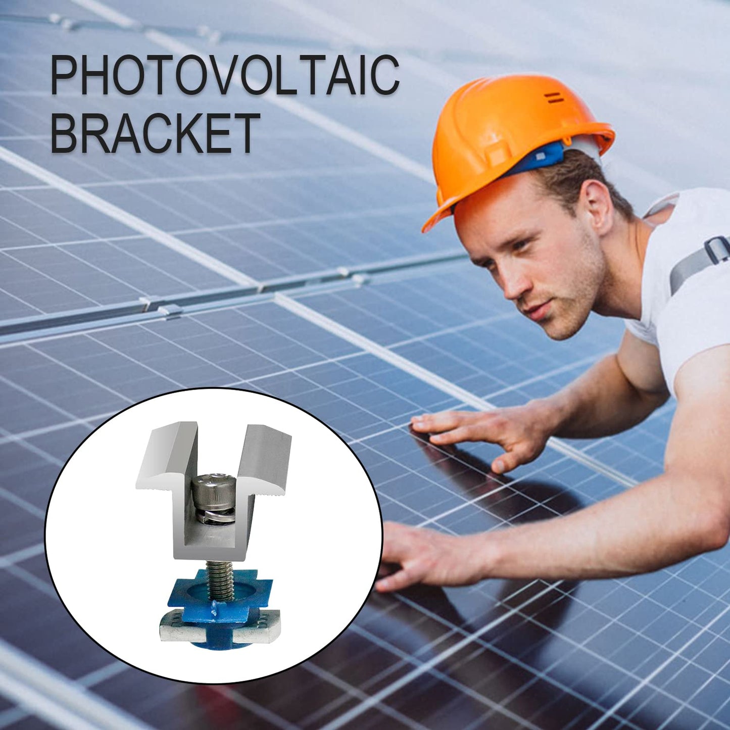 10 pcs Photovoltaic Solar Module Middle Clamps Mzy12