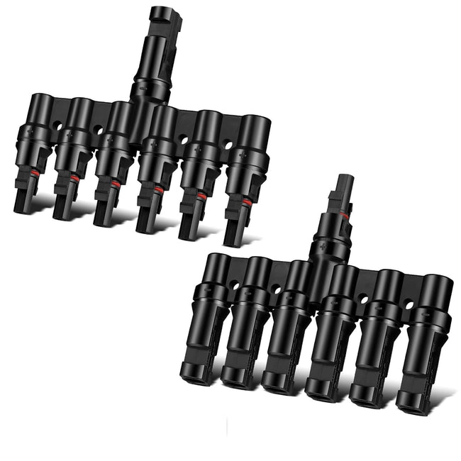Solar 6T-connector Male/Female with wrench, solar panel cable connector, solar photovoltaic connector, Y-type solar connector for parallel connection between solar cells (1 pair)