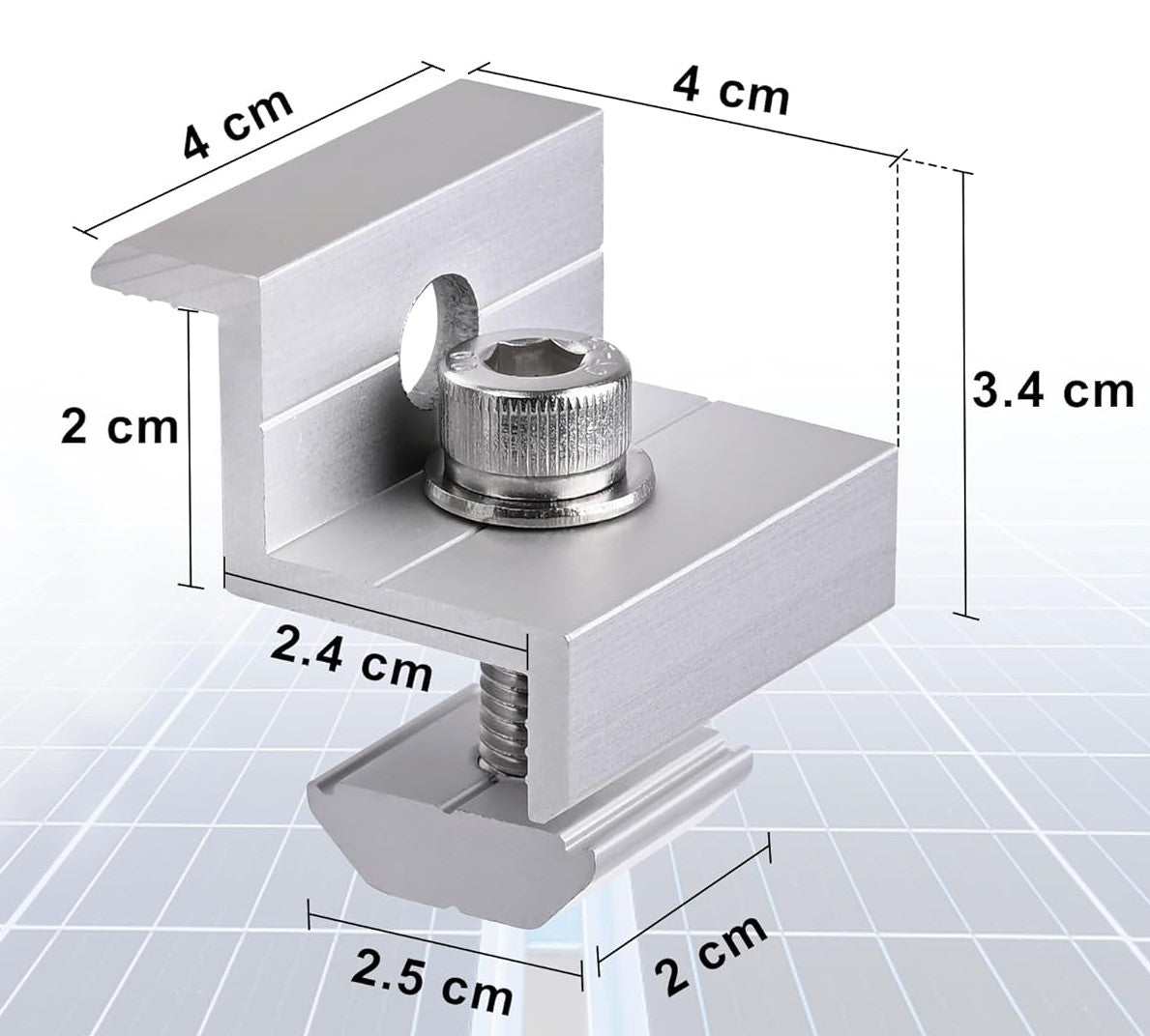 Kit de serrage d'extrémité pour panneau solaire, module solaire, 30mm, 35mm, en un, Mby10